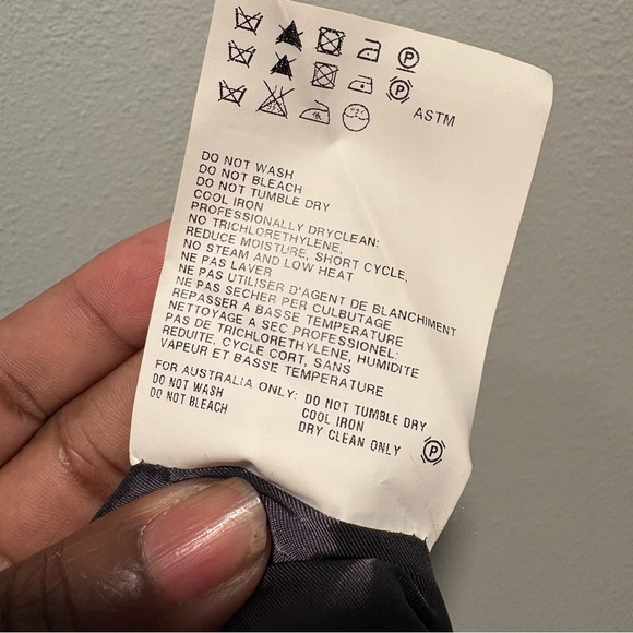 Jil Sander Gray Pencil Skirt Wool Cashmere Blend Pleated Front Size 38 - Picture 11 of 11